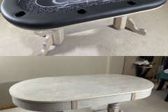 Whitewash Poker Table with Custom Dining Top