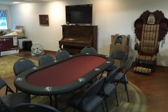 Custom Poker Table in the Game Room