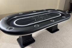 Black & Aluminum Poker Table
