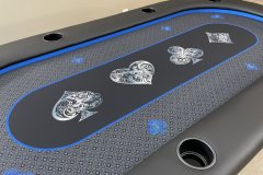 Black & Blue Poker Table