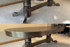 Custom Monopoly poker table featuring a custom oak plywood dining top cover so the table can be used for poker or as a dining table.