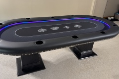 Custom luxury poker table with led lights.