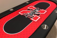 Non Raised Rail Custom Poker Table