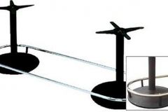 Double Pedestal with Chrome Foot Rest