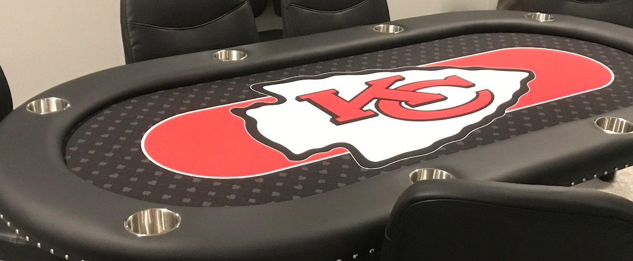 KC Chiefs Custom Poker Table