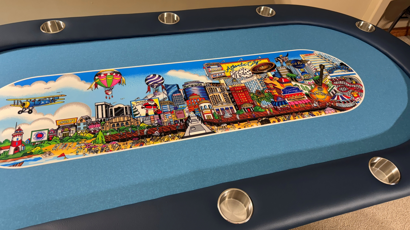 Atlantic city poker table cloth