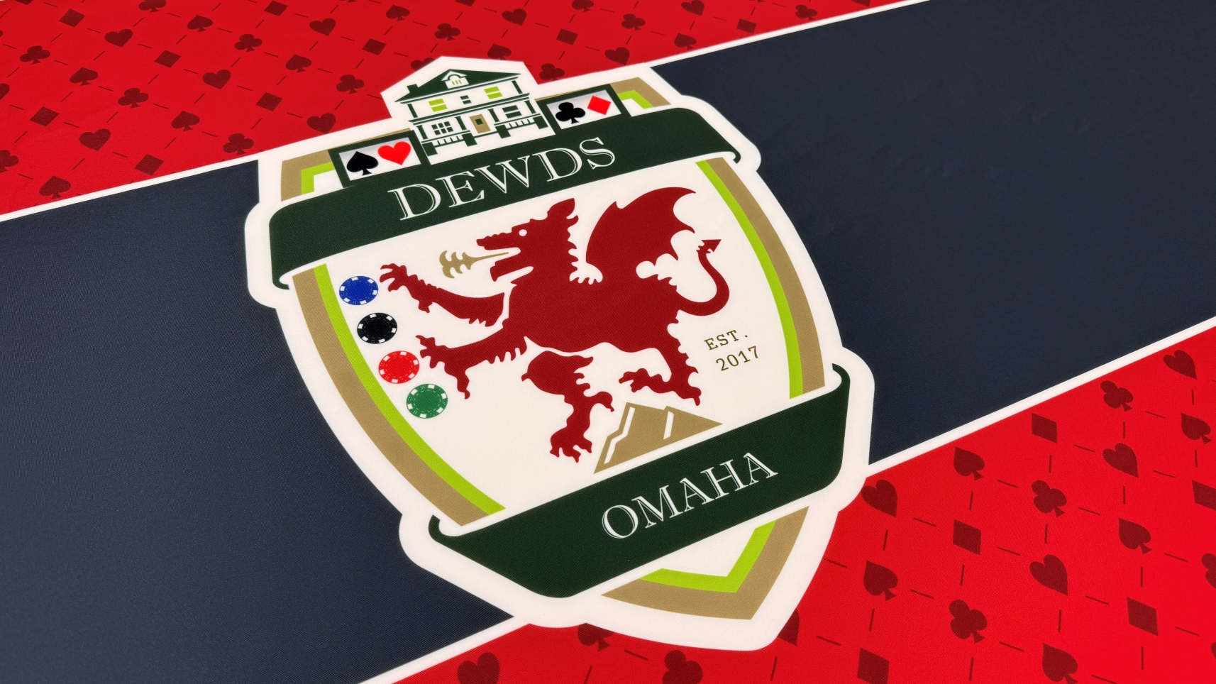 DEWDS Poker Cloth DEWDS Poker League Custom Poker Table Cloth