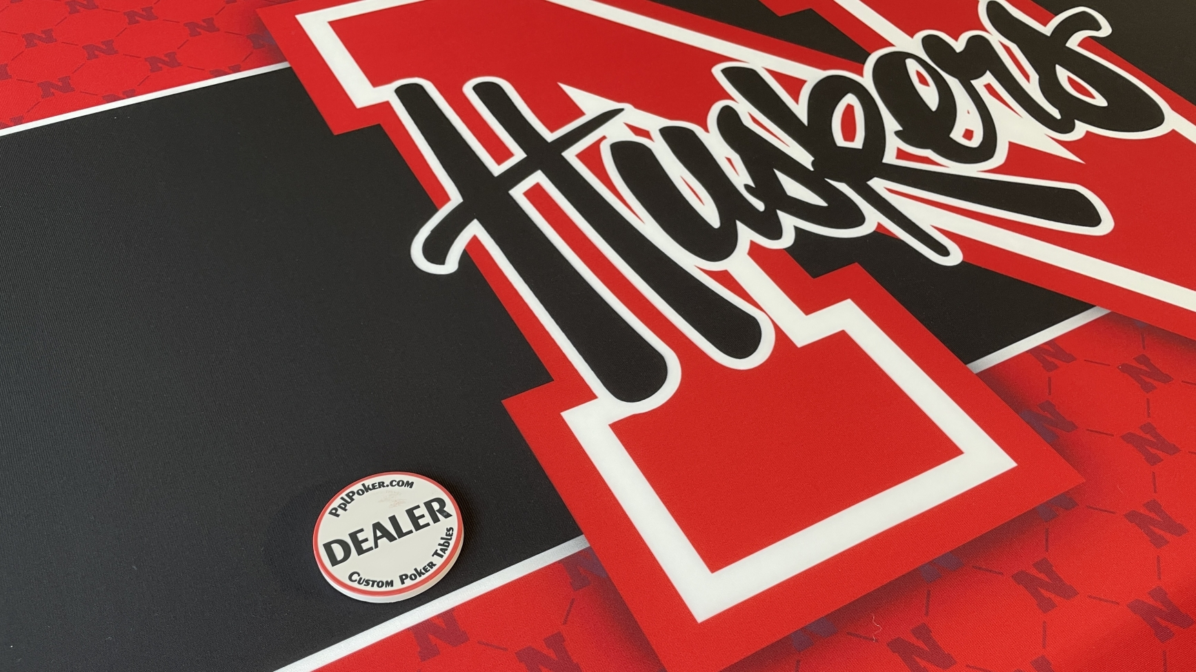 Husker Poker Cloth Nebraska Cornhuskers Custom Poker Cloth