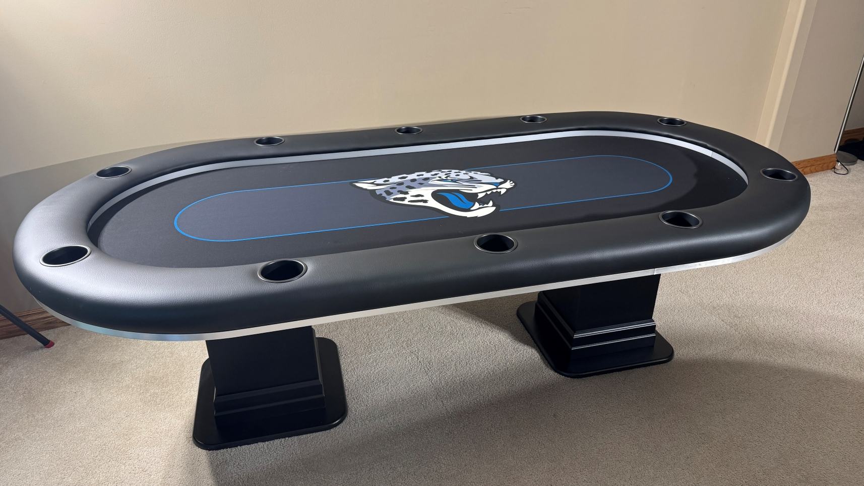 Jacksonville Jaguars custom poker table