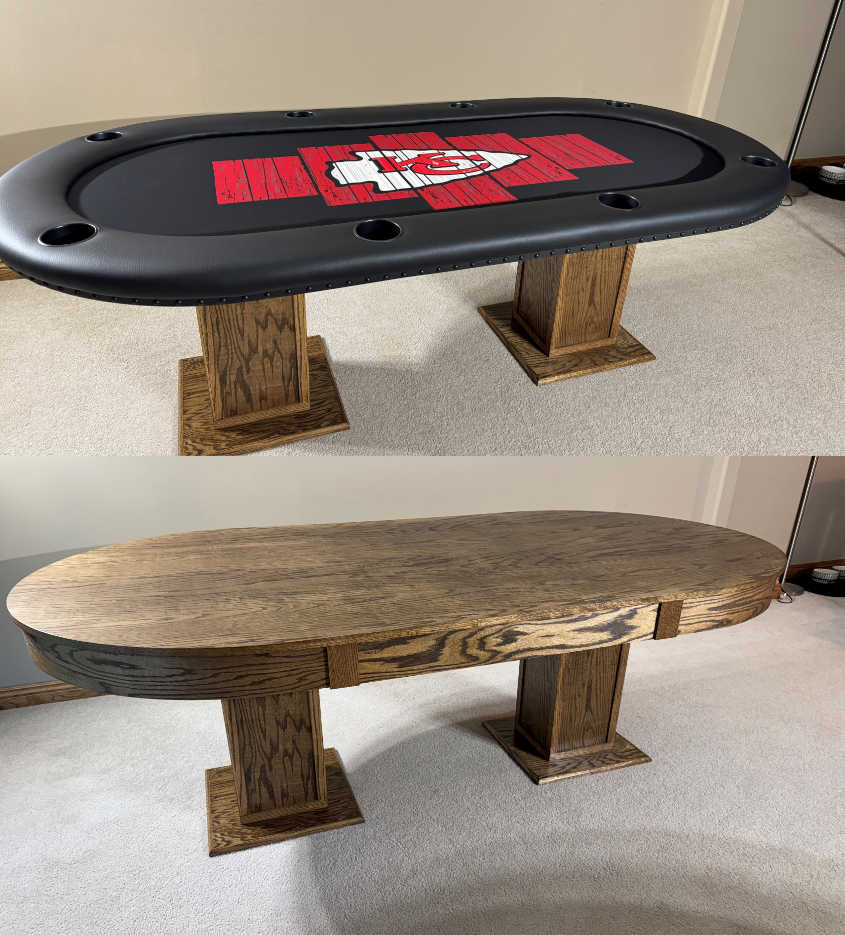 KC chiefs poker dining top