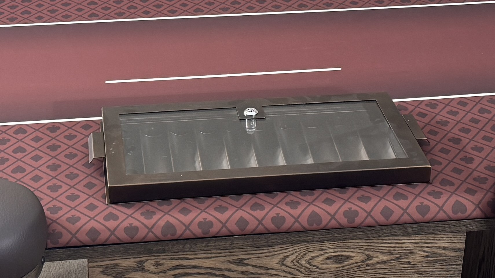 Locking Metal Poker Chip Tray
