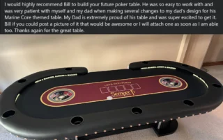 Marines Poker Table Review Poker Table Review