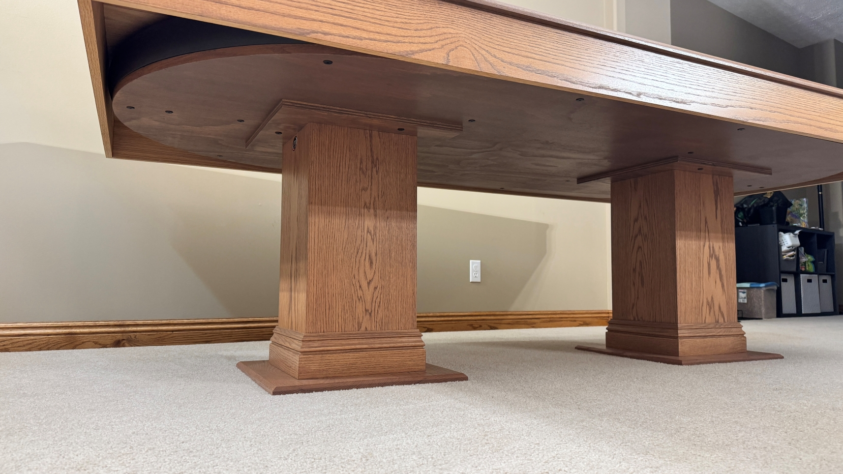 Oal Poker table dining top