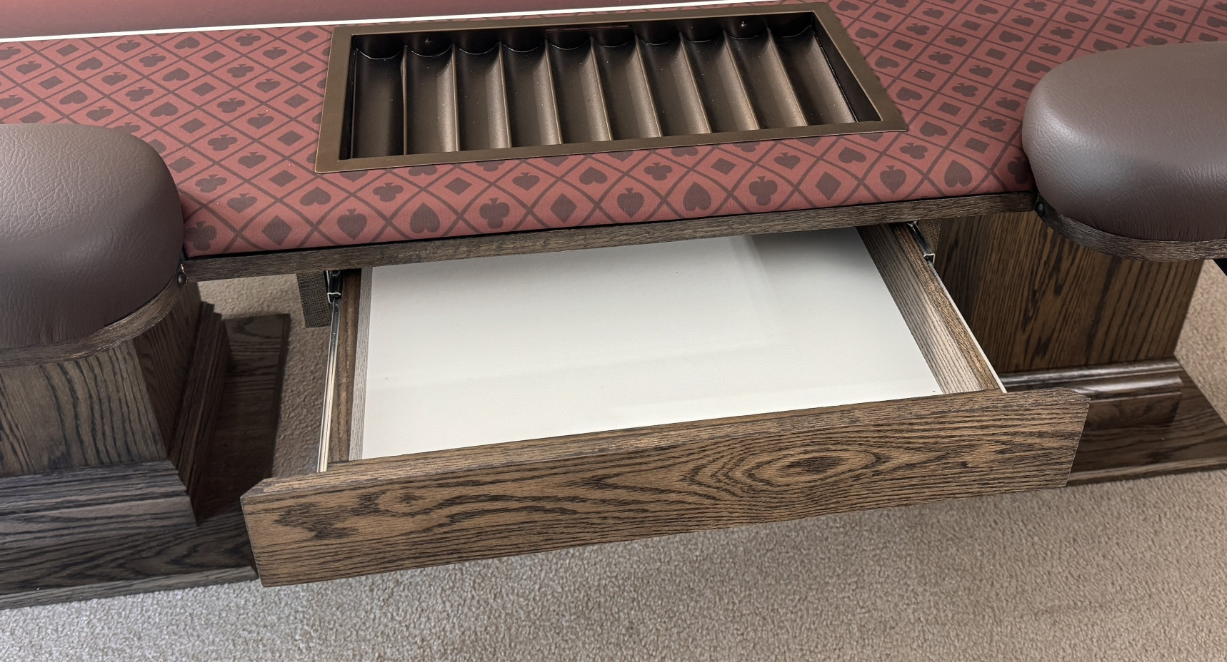 Poker Table Chip Tray Drawer under the Dealer Position