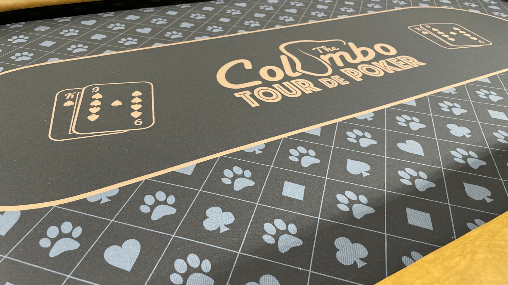 Puppy Dog Poker Cloth Puppy Dog theme custom poker table cloth
