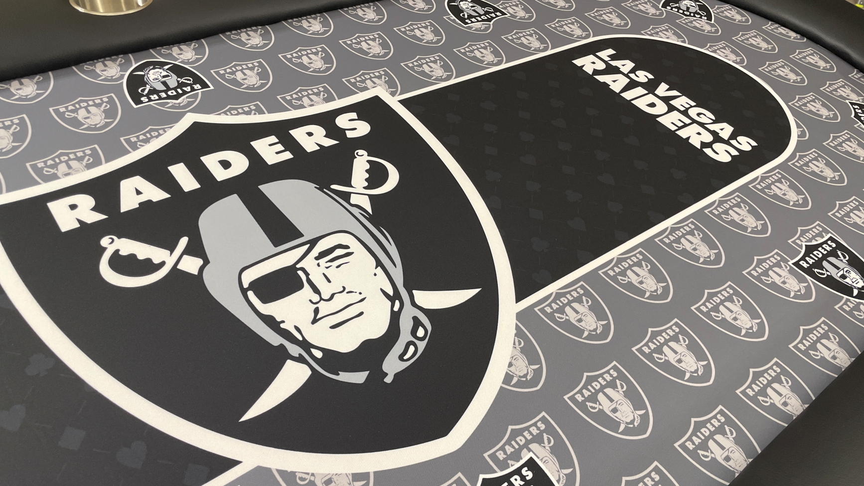 Raiders poker cloth Las Vegas Raiders Custom Poker Cloth