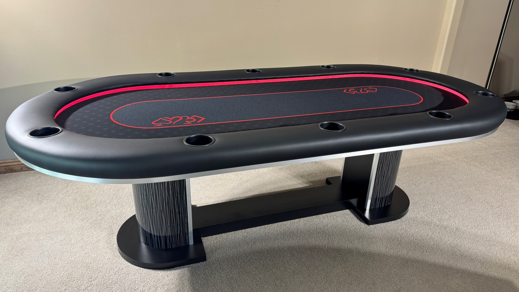 Red Custom Poker Table