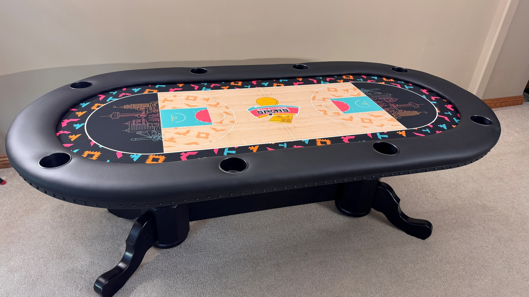 San Antonio Spurs Custom Poker Table