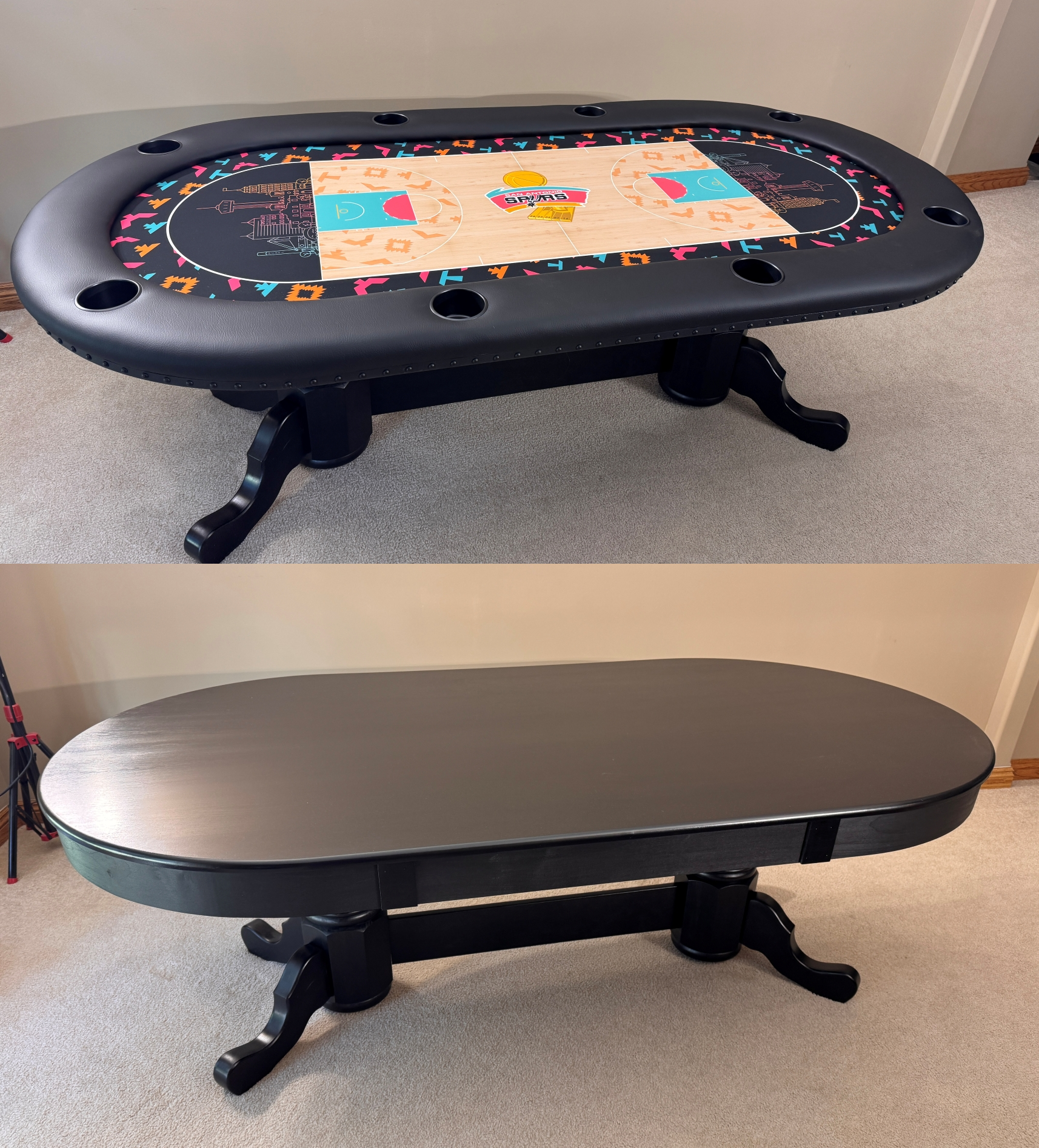 San Antonio Spurs Poker Table with Dining Top
