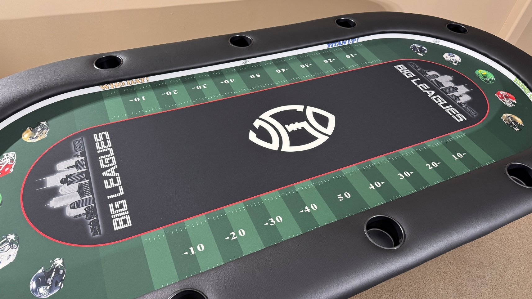 football poker table cloth
