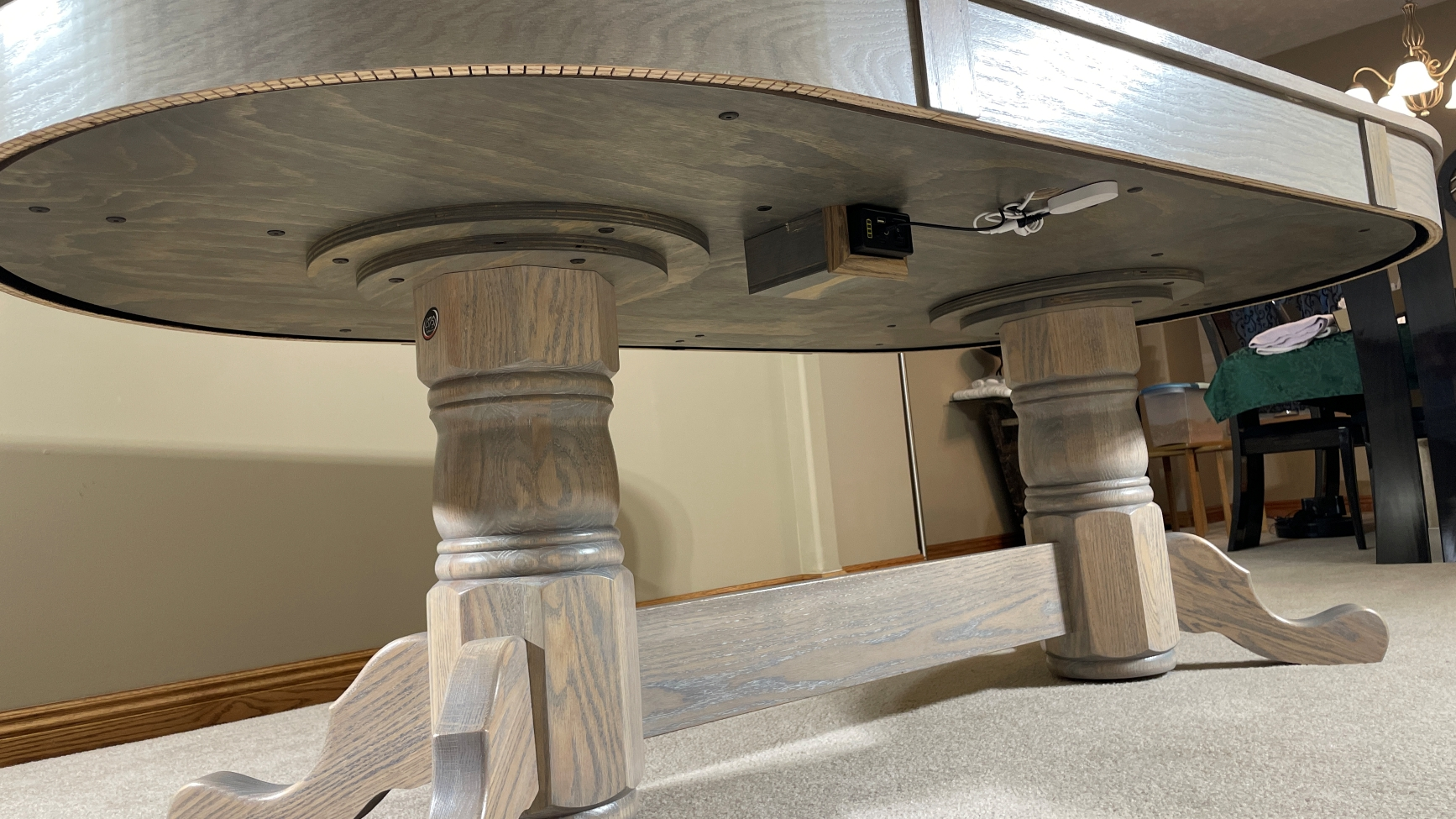 poker table dining top bottom