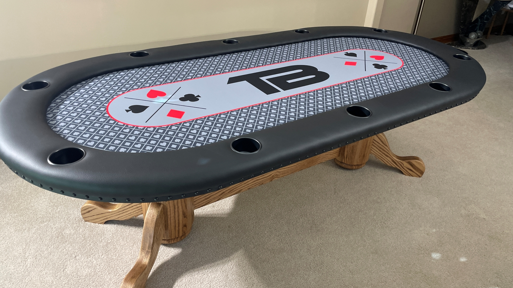 red and black poker table red black and grey custom poker table